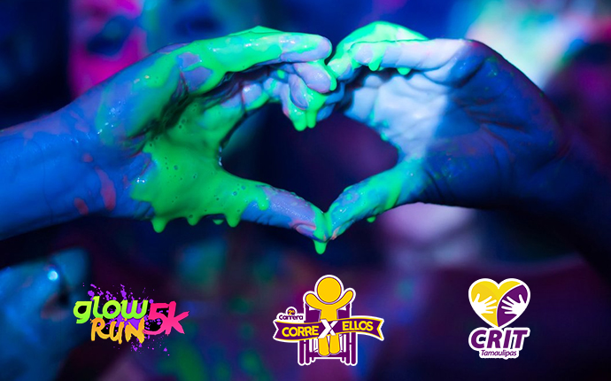 ¡Vive Glow Run 5K! Una divertida experiencia familiar con pintura fluorescente.