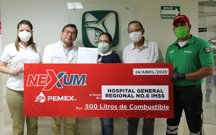 Estaciones de Servicio PEMEX, operadas por NEXUM; 
reconocen, admiran y agradecen al Personal Médico y de Enfermería del Sur de Tamaulipas.