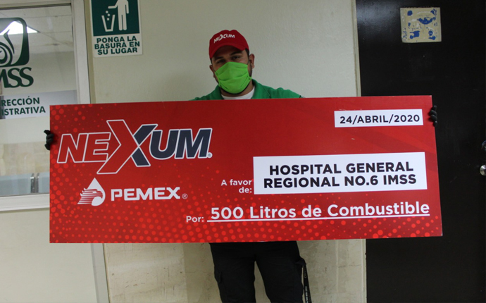 Estaciones de Servicio PEMEX, operadas por NEXUM; 
reconocen, admiran y agradecen al Personal Médico y de Enfermería del Sur de Tamaulipas.